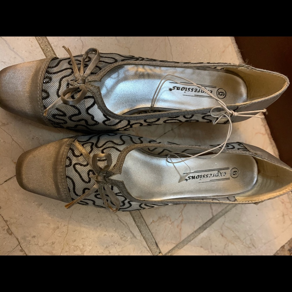 Silver shoes